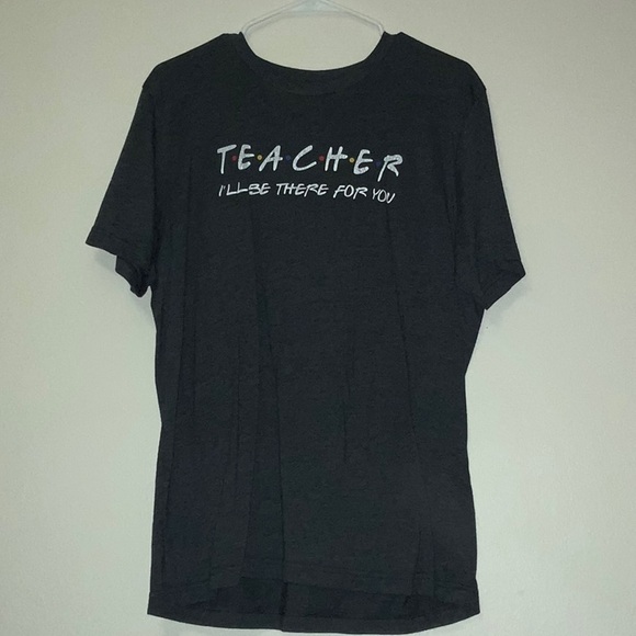 Bella Canvas Tops - Gray Teacher Friends Graphic T-Shirt